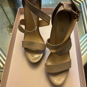 Nine West Beige Strappy Heels